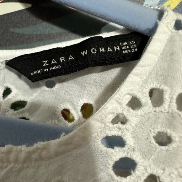 Zara White Ruffle Midi Dress - Picture 4 of 8